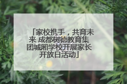 家校携手，共育未来 成都树德教育集团城厢学校开展家长开放日活动