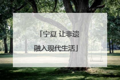宁夏 让非遗融入现代生活