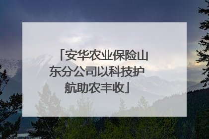 安华农业保险山东分公司以科技护航助农丰收