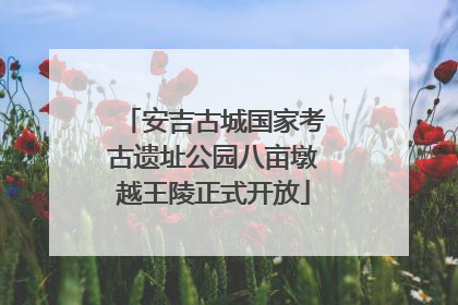 安吉古城国家考古遗址公园八亩墩越王陵正式开放