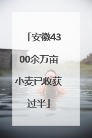 安徽4300余万亩小麦已收获过半