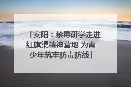 安阳：禁毒研学走进红旗渠精神营地 为青少年筑牢防毒防线