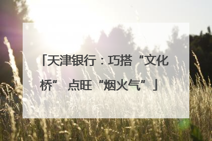 天津银行：巧搭“文化桥” 点旺“烟火气”