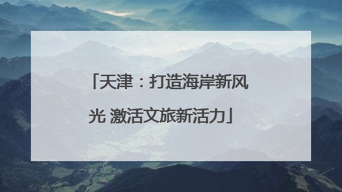 天津：打造海岸新风光 激活文旅新活力