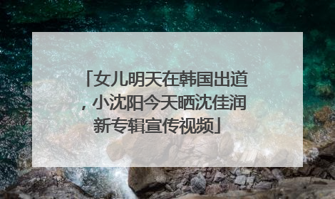 女儿明天在韩国出道，小沈阳今天晒沈佳润新专辑宣传视频