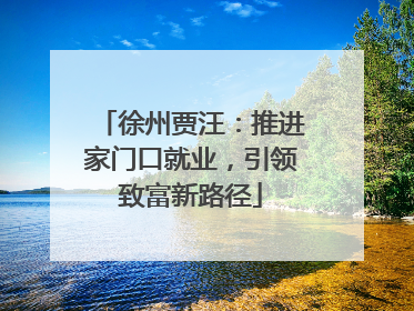 徐州贾汪：推进家门口就业，引领致富新路径