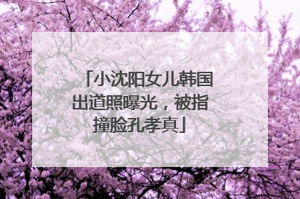 小沈阳女儿韩国出道照曝光，被指撞脸孔孝真