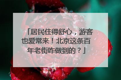 居民住得舒心，游客也爱常来！北京这条百年老街咋做到的？