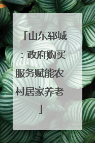 山东郓城：政府购买服务赋能农村居家养老