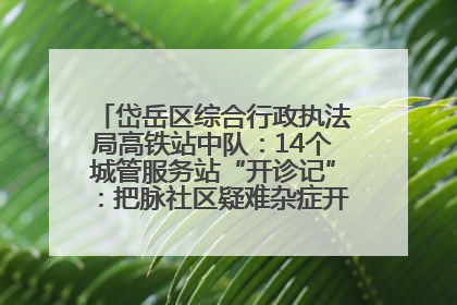 岱岳区综合行政执法局高铁站中队：14个城管服务站“开诊记”：把脉社区疑难杂症开出治理良方