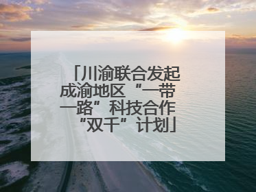 川渝联合发起成渝地区“一带一路”科技合作“双千”计划