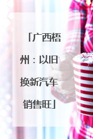 广西梧州：以旧换新汽车销售旺