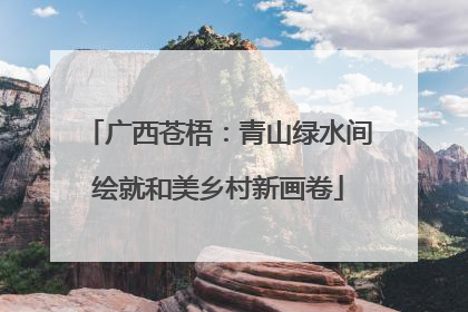 广西苍梧：青山绿水间绘就和美乡村新画卷
