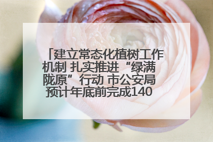 建立常态化植树工作机制 扎实推进“绿满陇原”行动 市公安局预计年底前完成1402亩绿化任务
