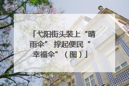 弋阳街头装上“晴雨伞” 撑起便民“幸福伞”（图）