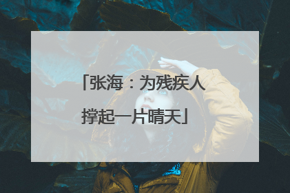 张海：为残疾人撑起一片晴天
