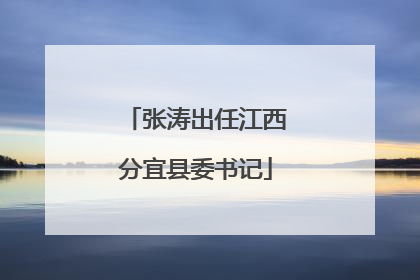 张涛出任江西分宜县委书记