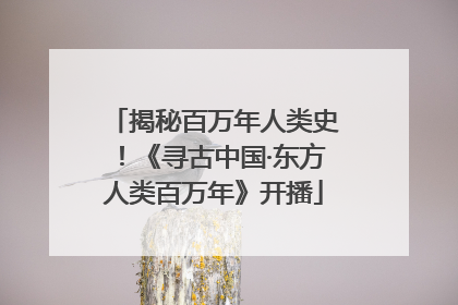 揭秘百万年人类史！《寻古中国·东方人类百万年》开播