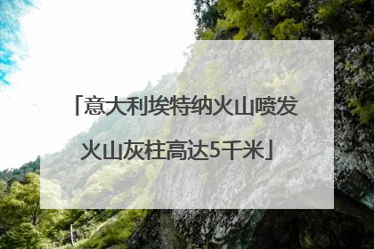 意大利埃特纳火山喷发 火山灰柱高达5千米