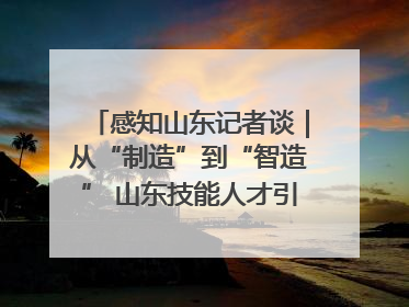 感知山东记者谈｜从“制造”到“智造” 山东技能人才引领产业升级
