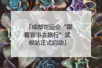 成都世运会“跟着赛事去旅行”武侯站正式启动