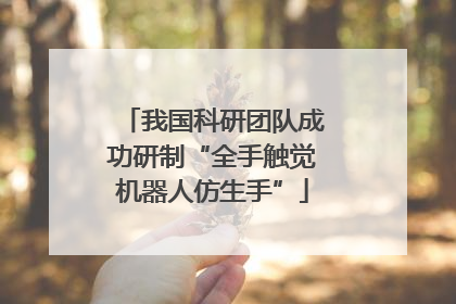 我国科研团队成功研制“全手触觉机器人仿生手”