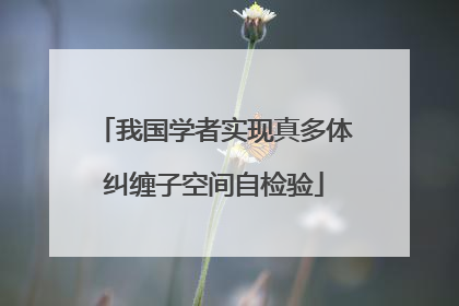 我国学者实现真多体纠缠子空间自检验