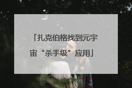 扎克伯格找到元宇宙“杀手级”应用
