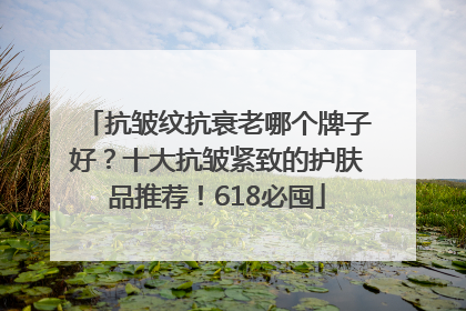抗皱纹抗衰老哪个牌子好？十大抗皱紧致的护肤品推荐！618必囤