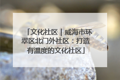文化社区｜威海市环翠区北门外社区：打造有温度的文化社区