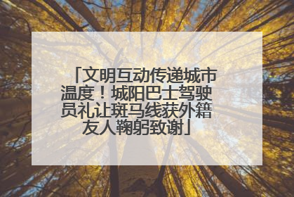 文明互动传递城市温度！城阳巴士驾驶员礼让斑马线获外籍友人鞠躬致谢