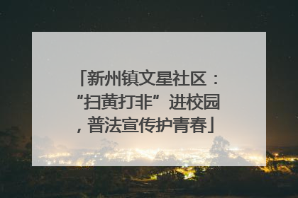 新州镇文星社区：“扫黄打非”进校园，普法宣传护青春