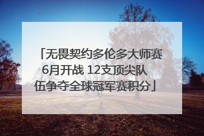 无畏契约多伦多大师赛6月开战 12支顶尖队伍争夺全球冠军赛积分