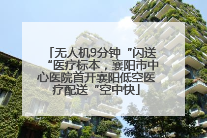 无人机9分钟“闪送“医疗标本，襄阳市中心医院首开襄阳低空医疗配送“空中快