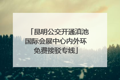 昆明公交开通滇池国际会展中心内外环免费接驳专线