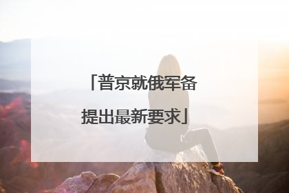 普京就俄军备提出最新要求
