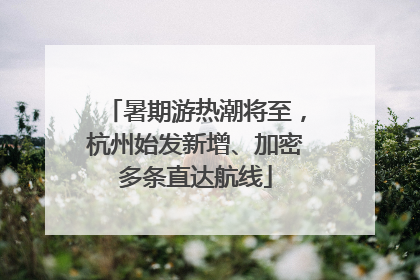 暑期游热潮将至，杭州始发新增、加密多条直达航线