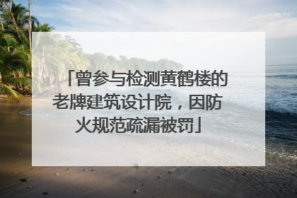 曾参与检测黄鹤楼的老牌建筑设计院，因防火规范疏漏被罚