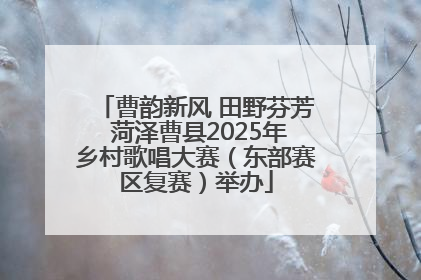 曹韵新风 田野芬芳 菏泽曹县2025年乡村歌唱大赛（东部赛区复赛）举办