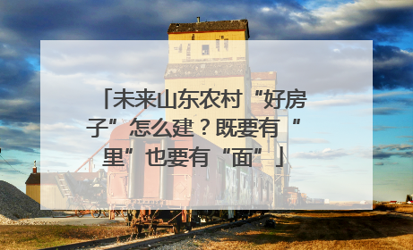 未来山东农村“好房子”怎么建？既要有“里”也要有“面”