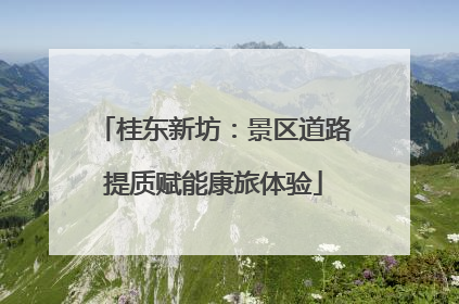 桂东新坊：景区道路提质赋能康旅体验