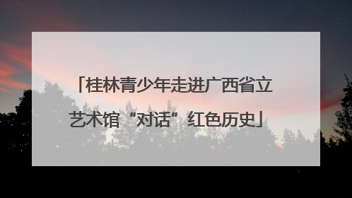 桂林青少年走进广西省立艺术馆“对话”红色历史