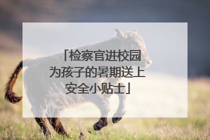检察官进校园 为孩子的暑期送上安全小贴士
