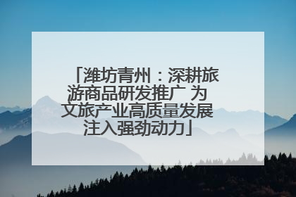 潍坊青州：深耕旅游商品研发推广 为文旅产业高质量发展注入强劲动力