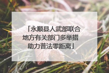 永顺县人武部联合地方有关部门多举措助力普法零距离