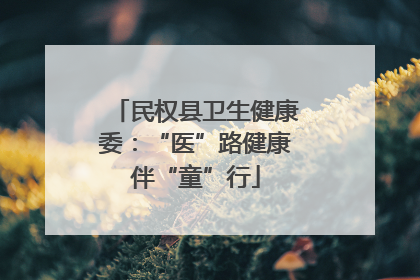 民权县卫生健康委：“医”路健康伴“童”行