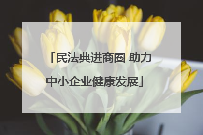 民法典进商圈 助力中小企业健康发展