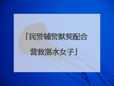 民警辅警默契配合 营救落水女子
