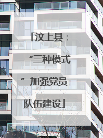 汶上县：“三种模式”加强党员队伍建设