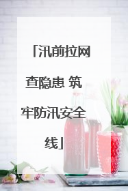 汛前拉网查隐患 筑牢防汛安全线